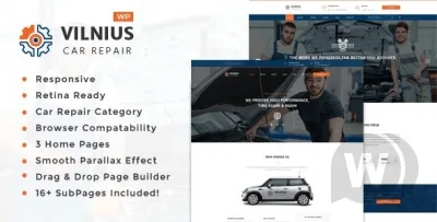 Vilnius || car repair WordPress theme