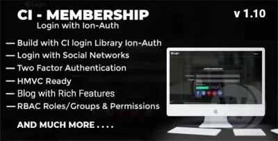 Codeigniter Login with Ion Auth, HMVC, Social Login and User management System