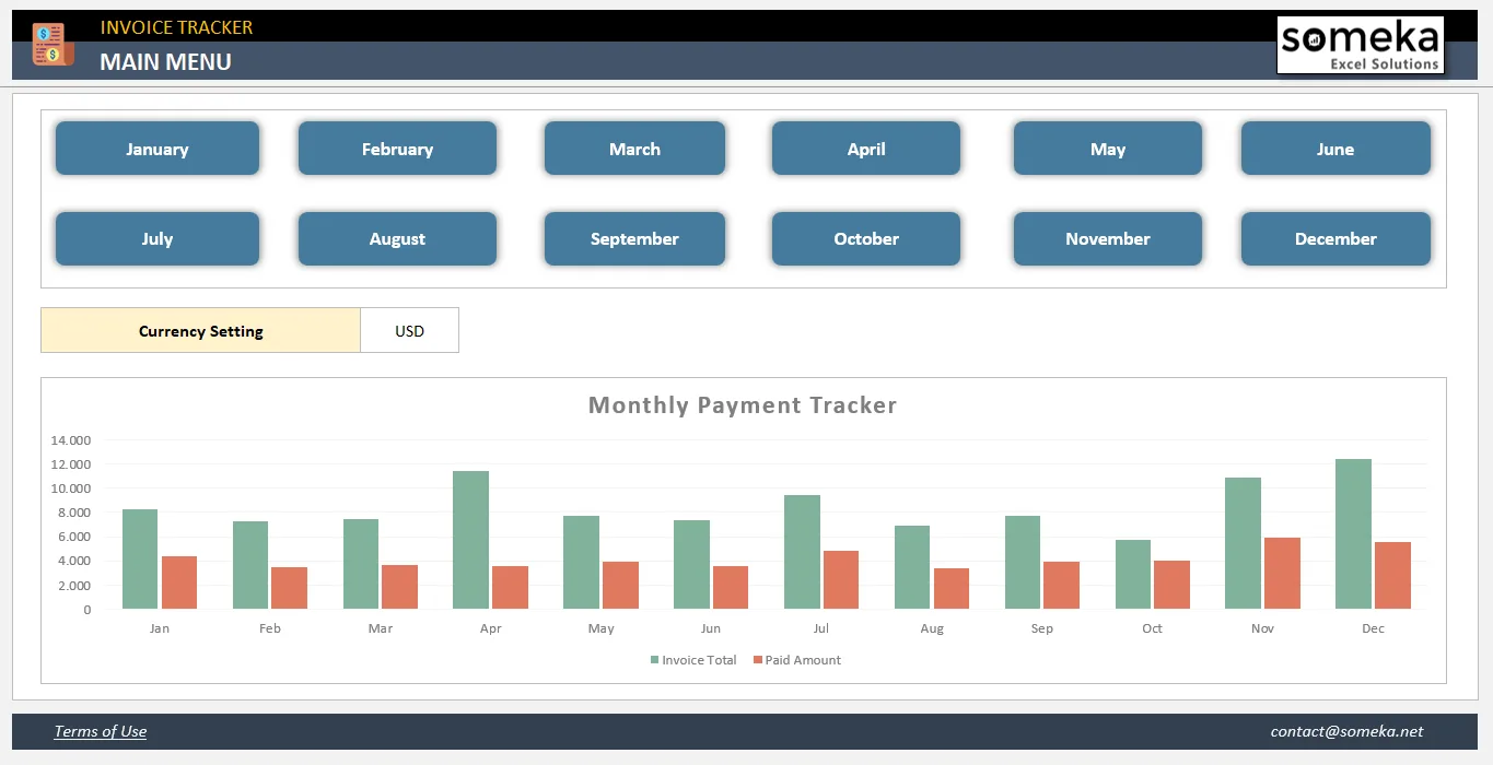 Invoice Tracker Excel Template