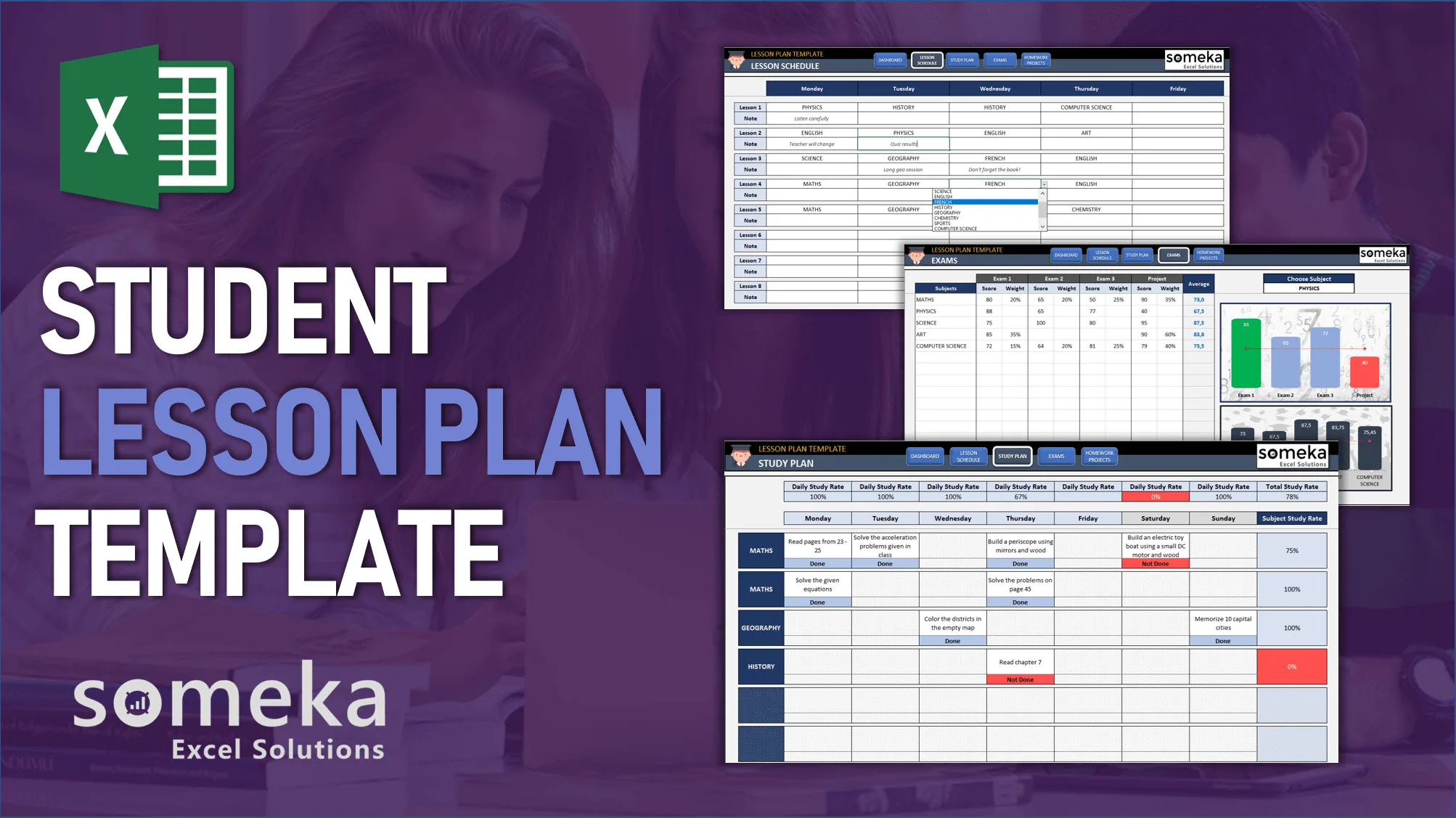 Student Study Plan Excel Template