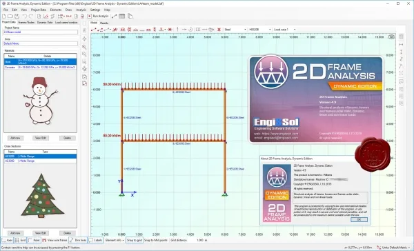 Engissol 2D Frame Analysis Dynamic Edition