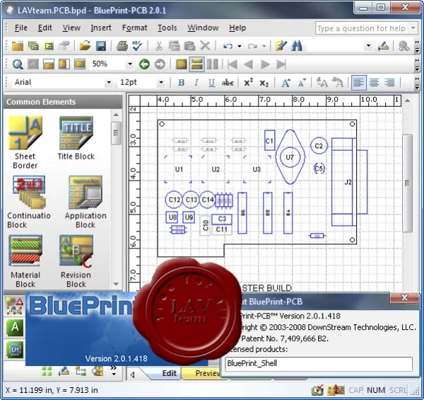 DownStream BluePrint-PCB