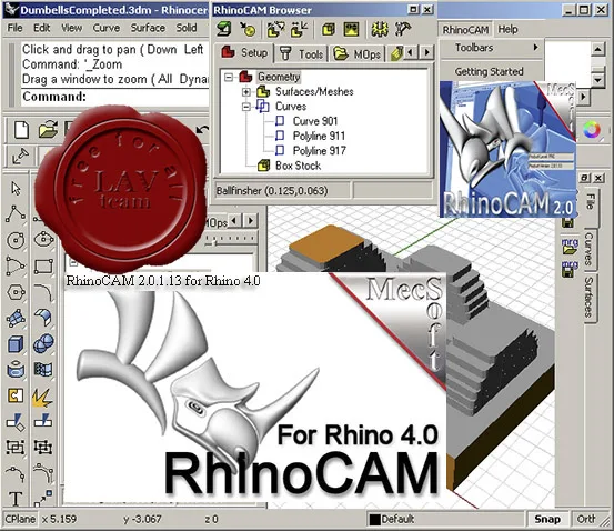 RhinoCAM Pro - plugin for Rhinoceros