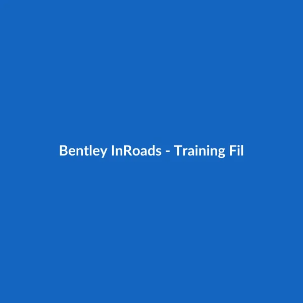 Bentley InRoads - Training Files & Flash Videos