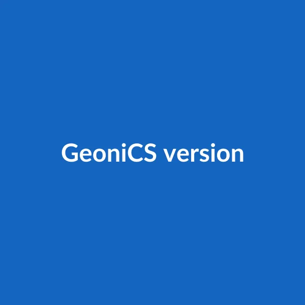 GeoniCS version
