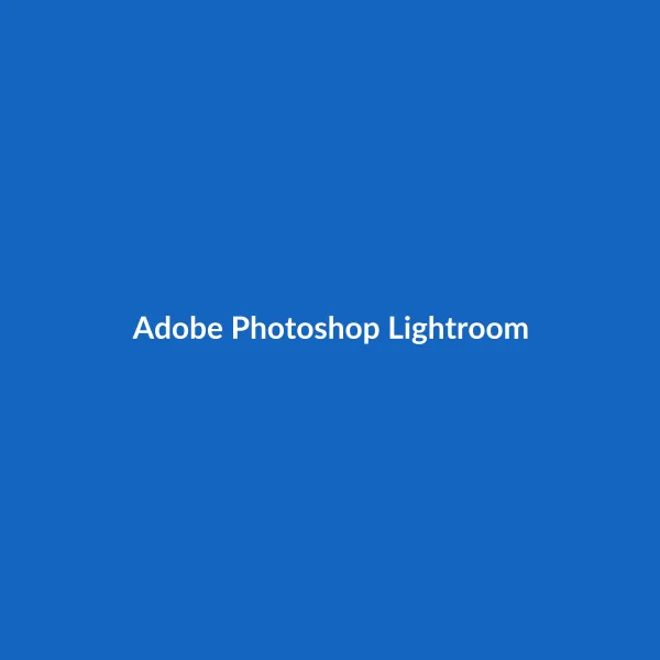 Adobe Photoshop Lightroom
