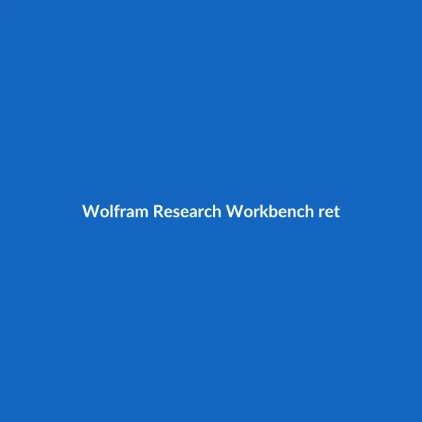 Wolfram Research Workbench retail