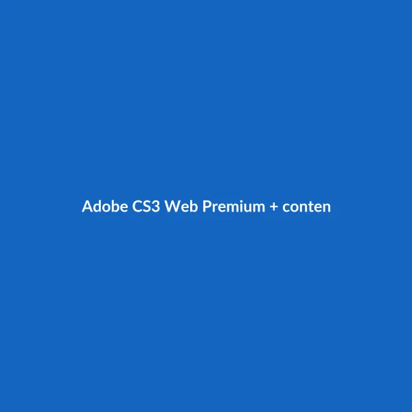 Adobe CS3 Web Premium + content + utilities