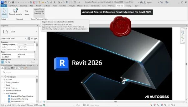 Autodesk Shared Reference Point Extension for Revit
