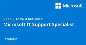 Coursera – Microsoft IT Support Specialist Professional Certificate 2025-6