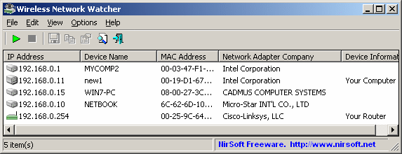 Wireless Network Watcher