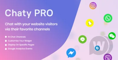 Chaty Pro Floating Chat Widget, Contact Icons, Messages, Telegram, Email, SMS, Call Button