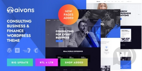 Aivons WordPress theme for business consulting