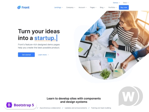 Front multi-purpose Bootstrap template