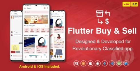 Flutter BuySell For iOS Android ( Olx, Mercari, Offerup, Carousell, Buy Sell, Classified