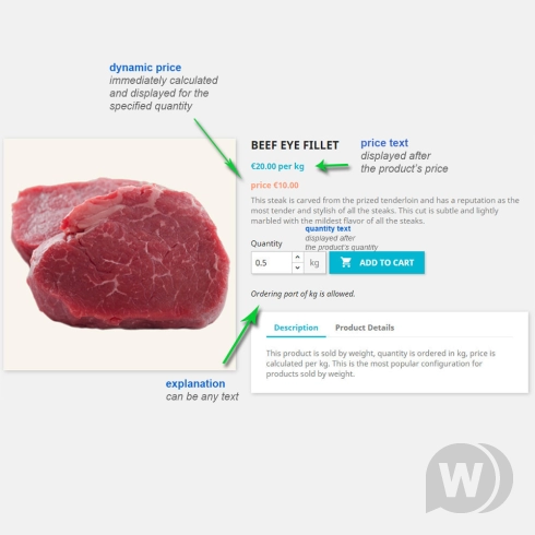 Module Product Properties Extension-sell by weight, length, etc