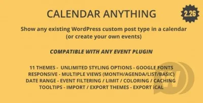 Calendar Anything | Show any existing WordPress custom post type in a calendar