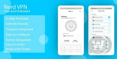 Nerd VPN : Flutter VPN App for Android with IAP
