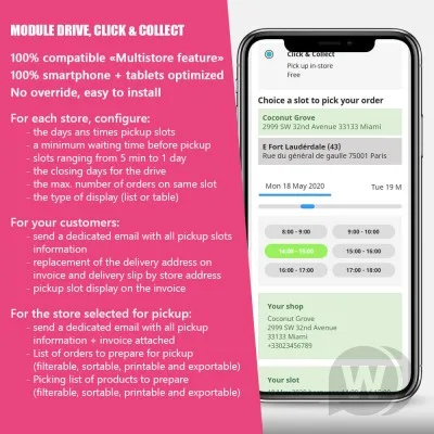 Drive and Click and Collect / Pick up in-store module
