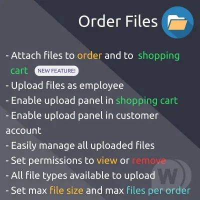 Module Order Files upload and attach files to orders