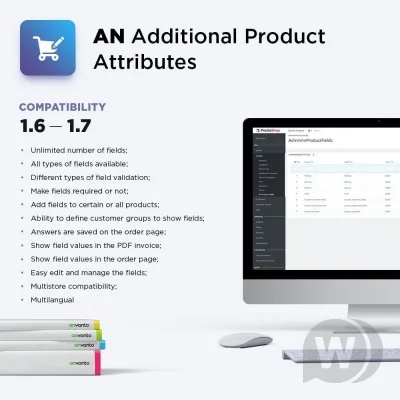 Additional Product Attributes / Custom Product Fields module