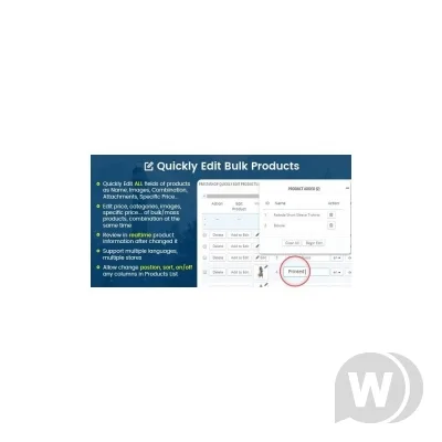 Module Quickly Edit Bulk/Mass Products, Combination