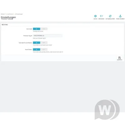 Pinterest Tag Tracking module