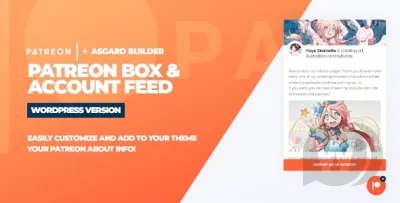 Patreon Box and About Feed WordPress Plugin
