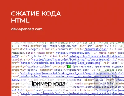 HTML code compression for Opencart 2.x